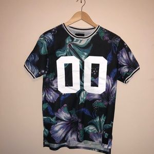Floral jersey t-shirt